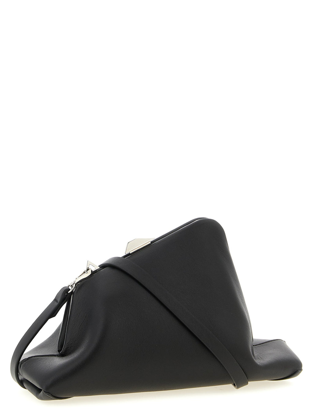The Attico Black Calfskin Clutch Bag