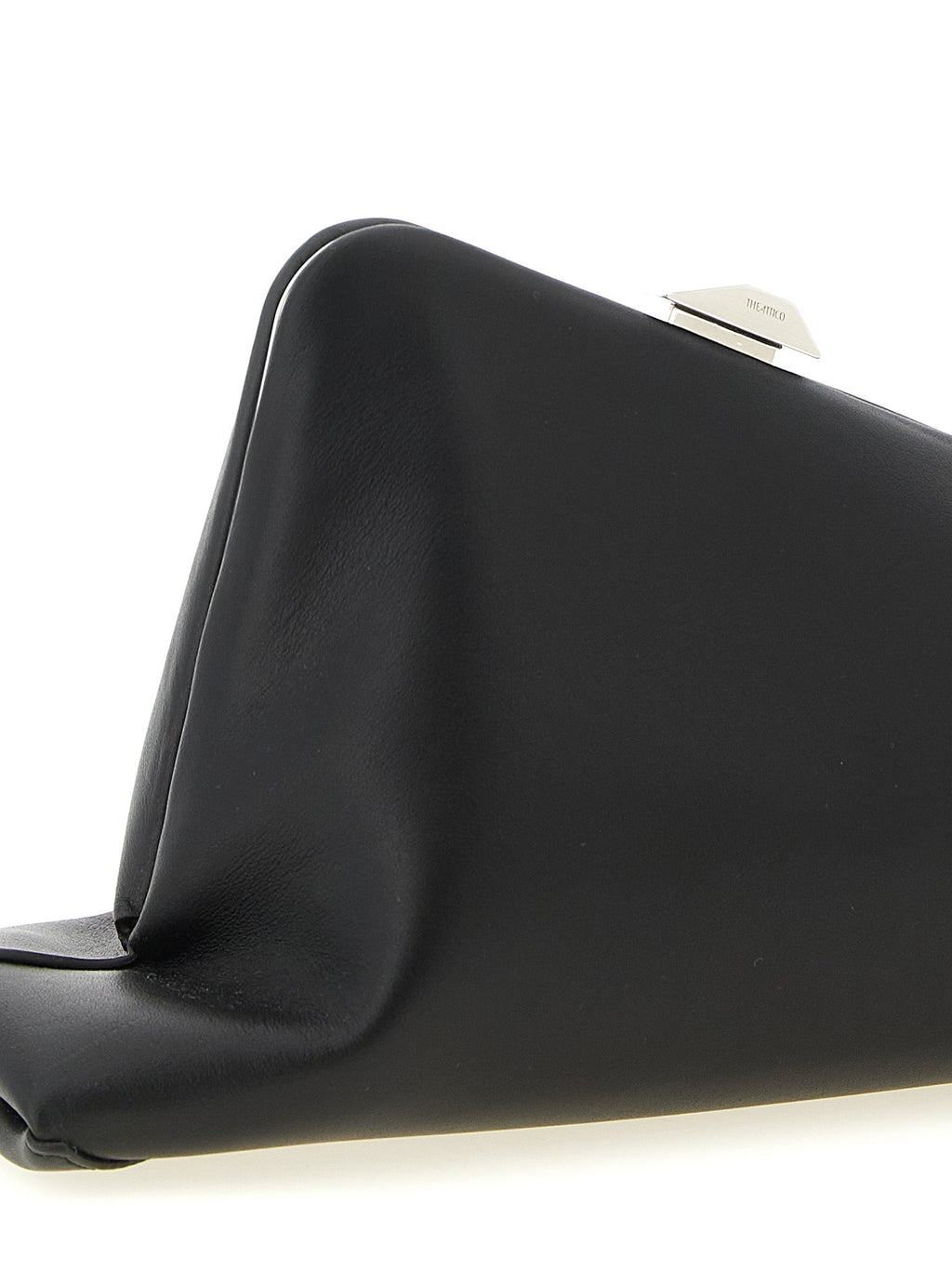 The Attico Black Calfskin Clutch Bag