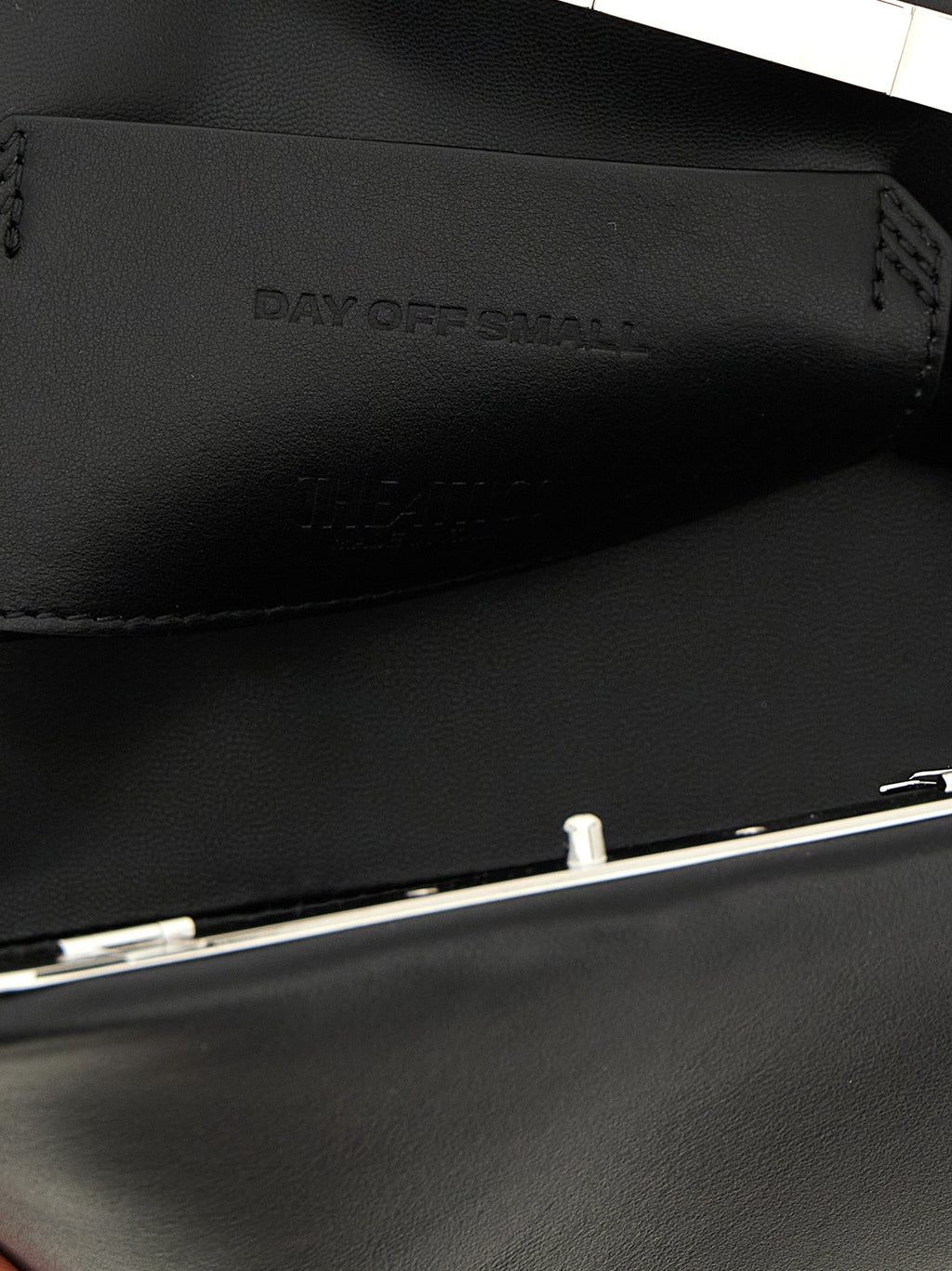 The Attico Black Calfskin Clutch Bag