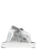 The Attico Silver Calfskin Clutch Bag