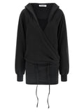 The Attico Black Cotton Short Dress