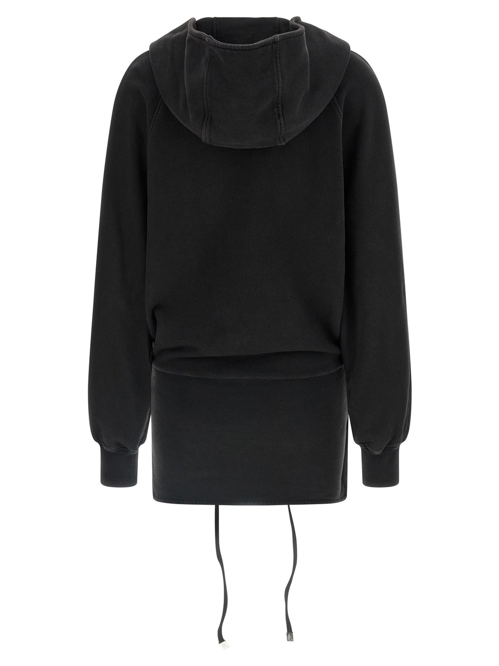 The Attico Black Cotton Short Dress