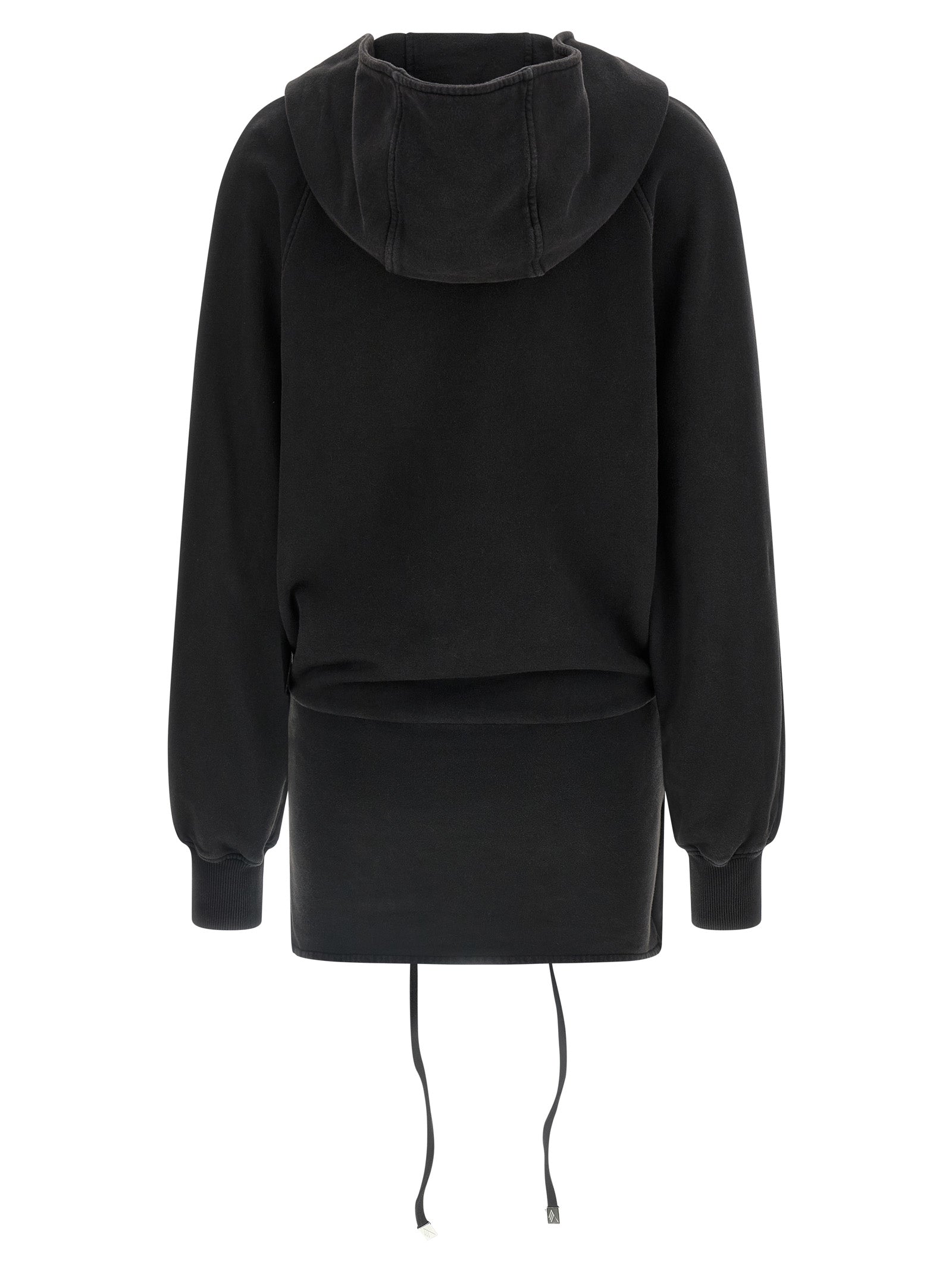 The Attico Black Cotton Short Dress