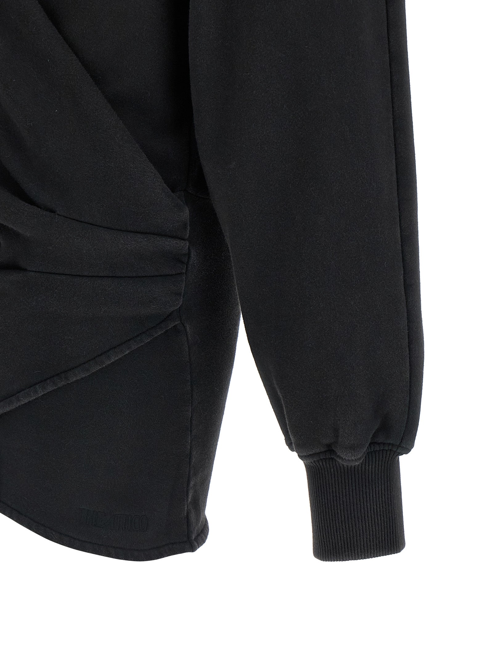 The Attico Black Cotton Short Dress