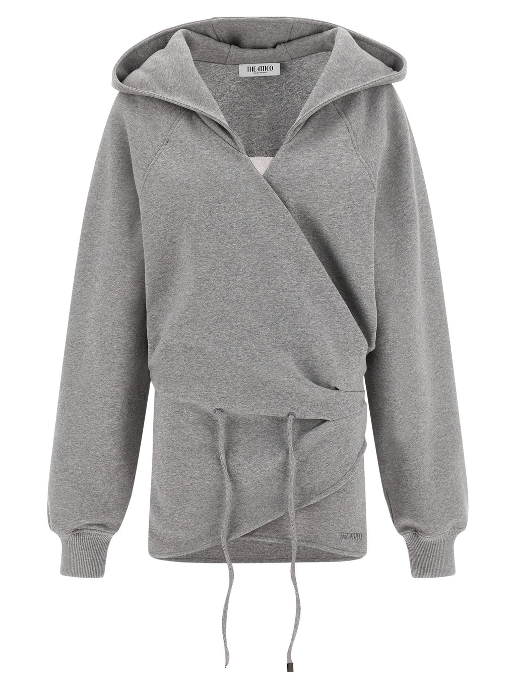 The Attico Gray Cotton Short Dress