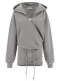 The Attico Gray Cotton Short Dress
