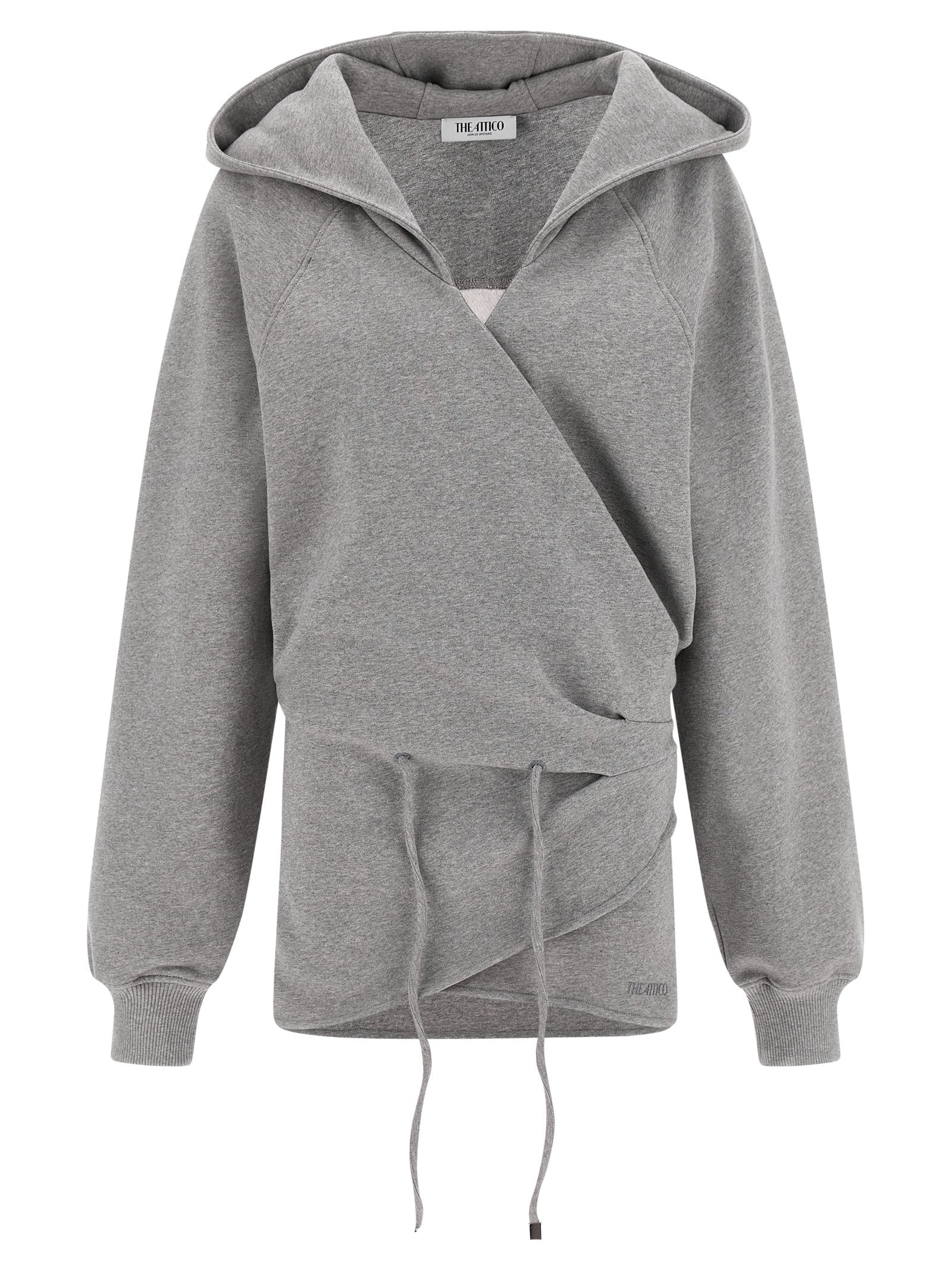 The Attico Gray Cotton Short Dress
