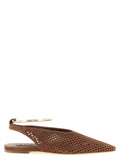 Jil Sander Brown Goatskin Ballet Flats