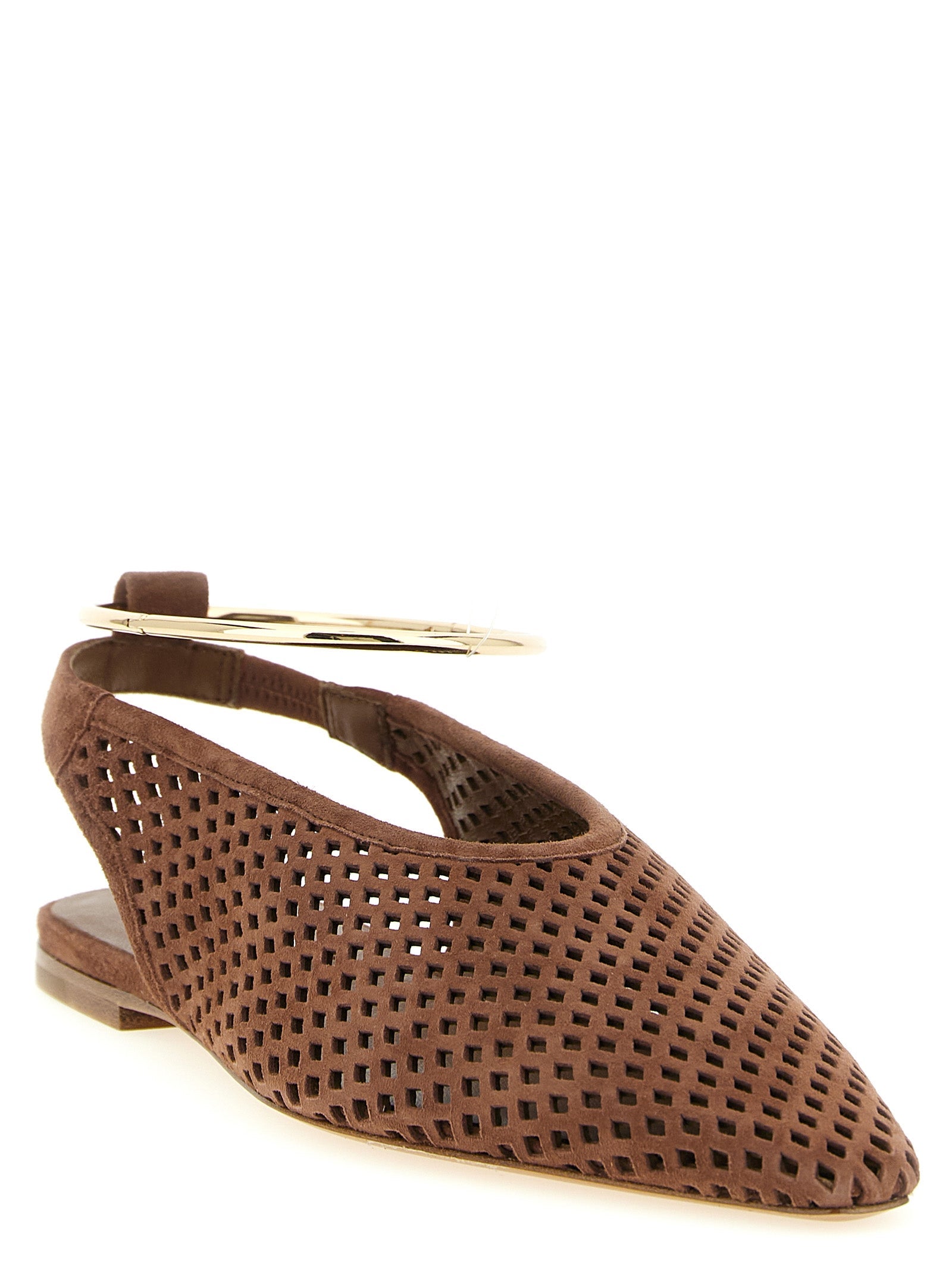 Jil Sander Brown Goatskin Ballet Flats