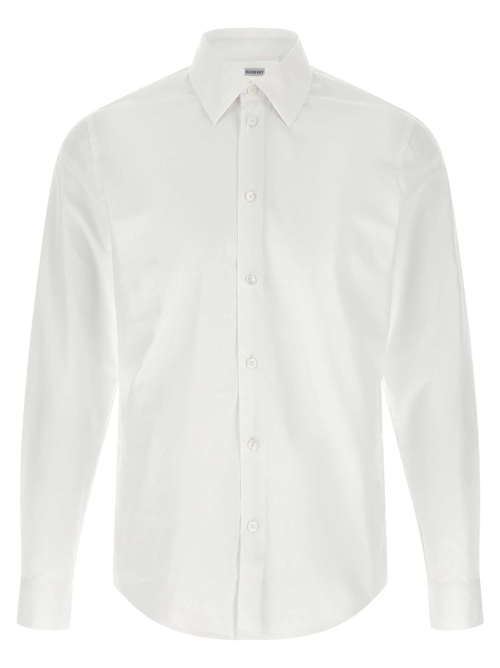Burberry White Cotton Blouse