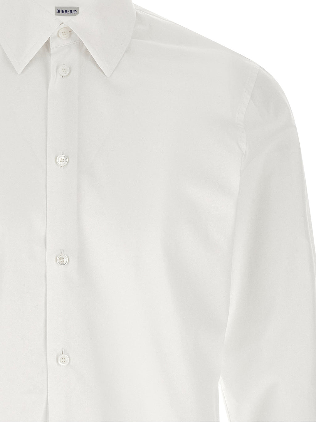 Burberry White Cotton Blouse