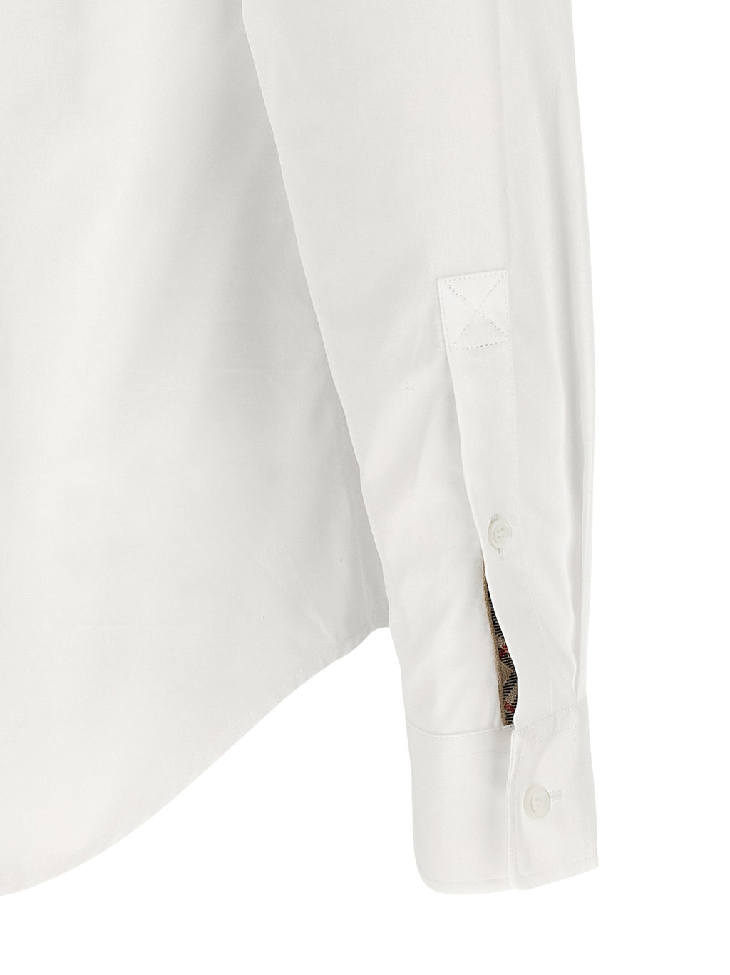 Burberry White Cotton Blouse