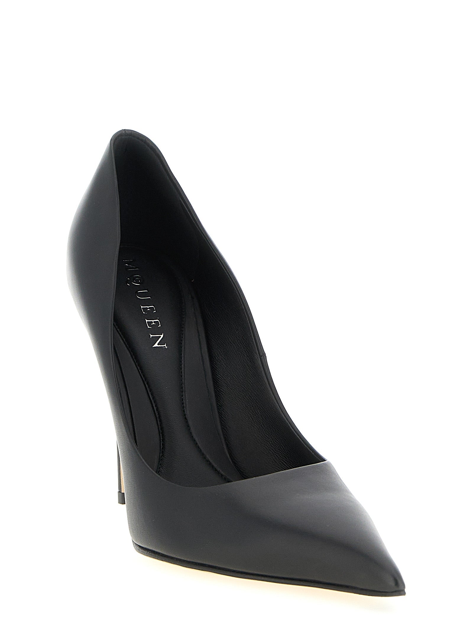 Alexander McQueen Black Calfskin High Heel Pumps
