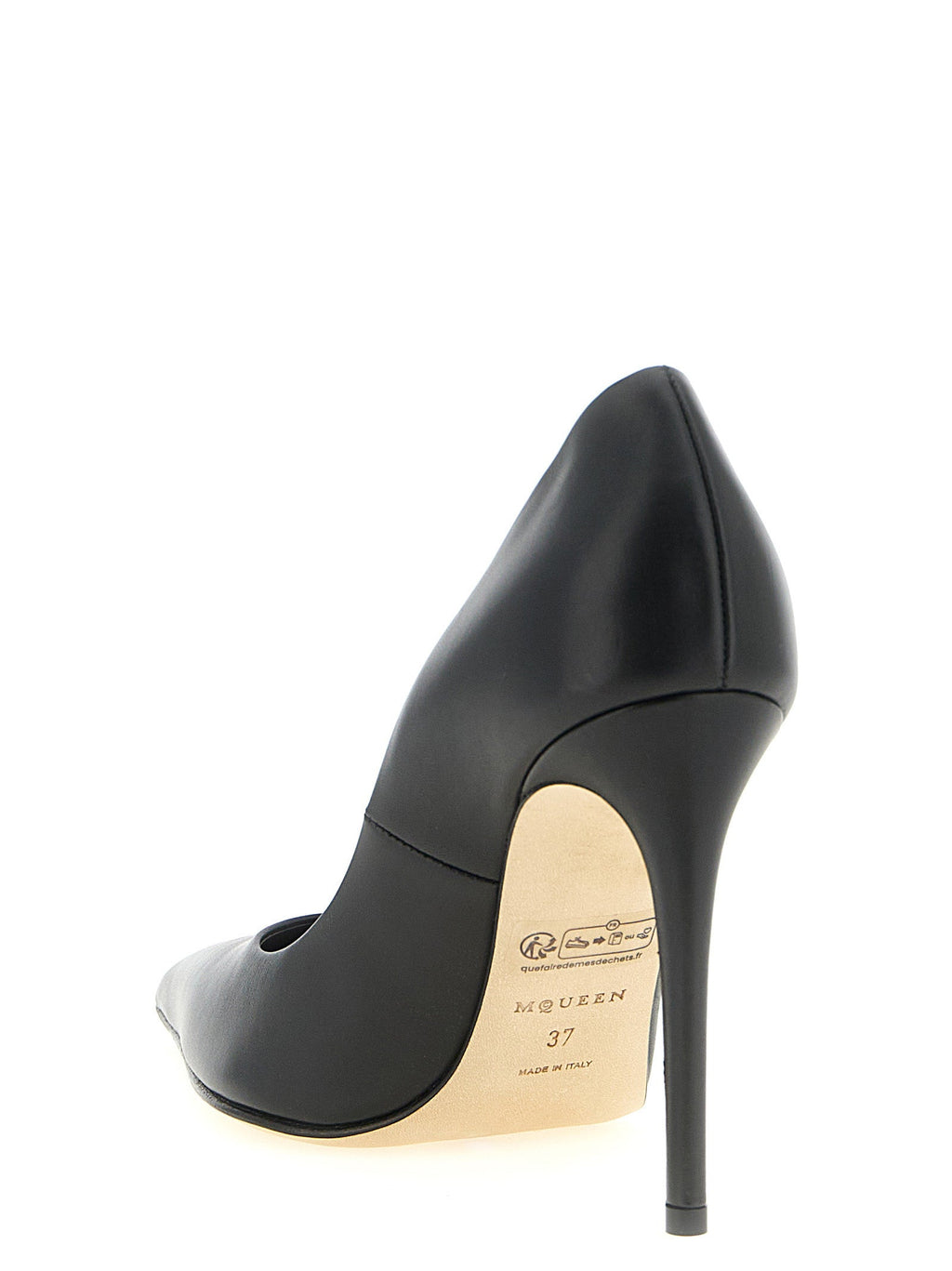 Alexander McQueen Black Calfskin High Heel Pumps
