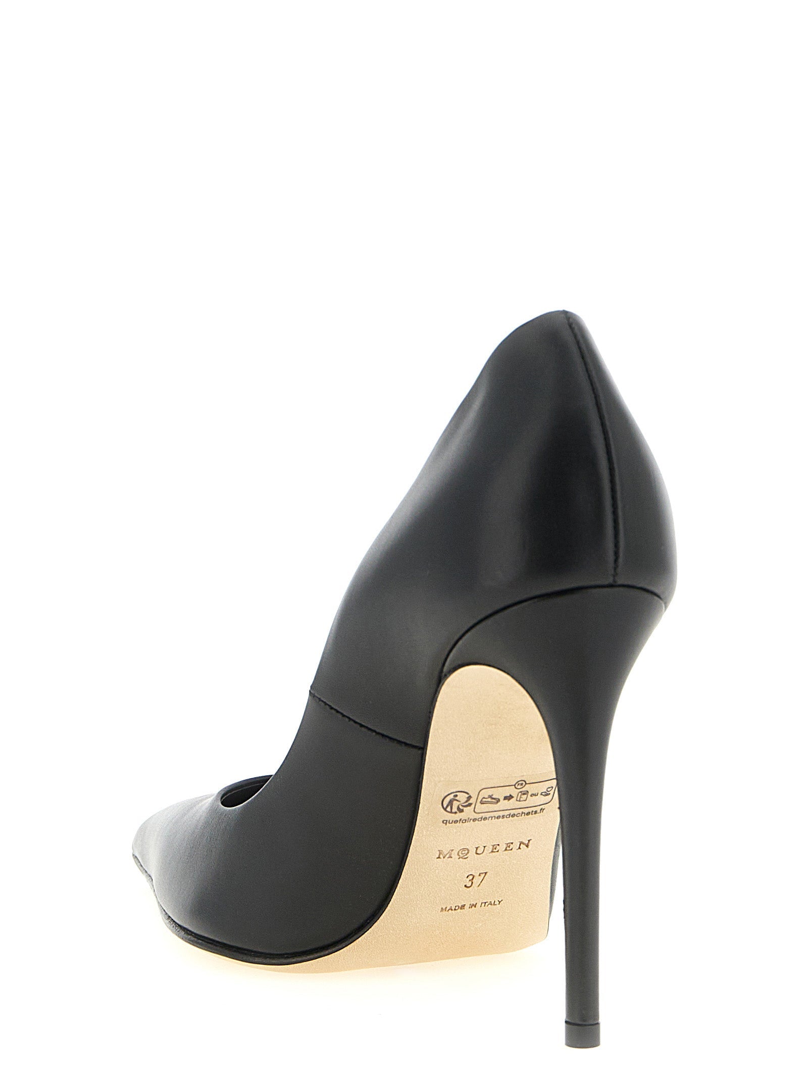 Alexander McQueen Black Calfskin High Heel Pumps