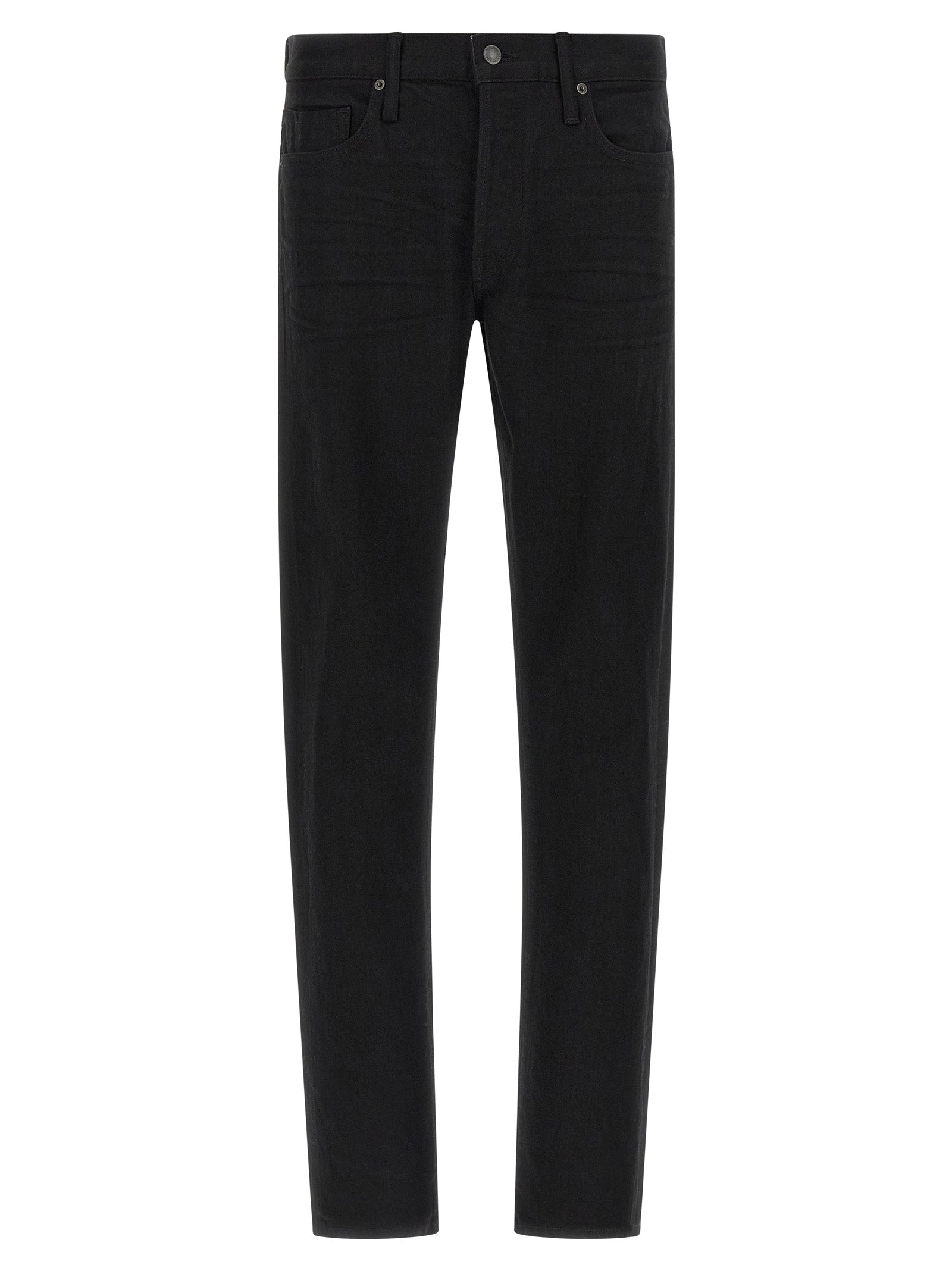 Tom Ford Black Cotton Straight-Leg Jeans