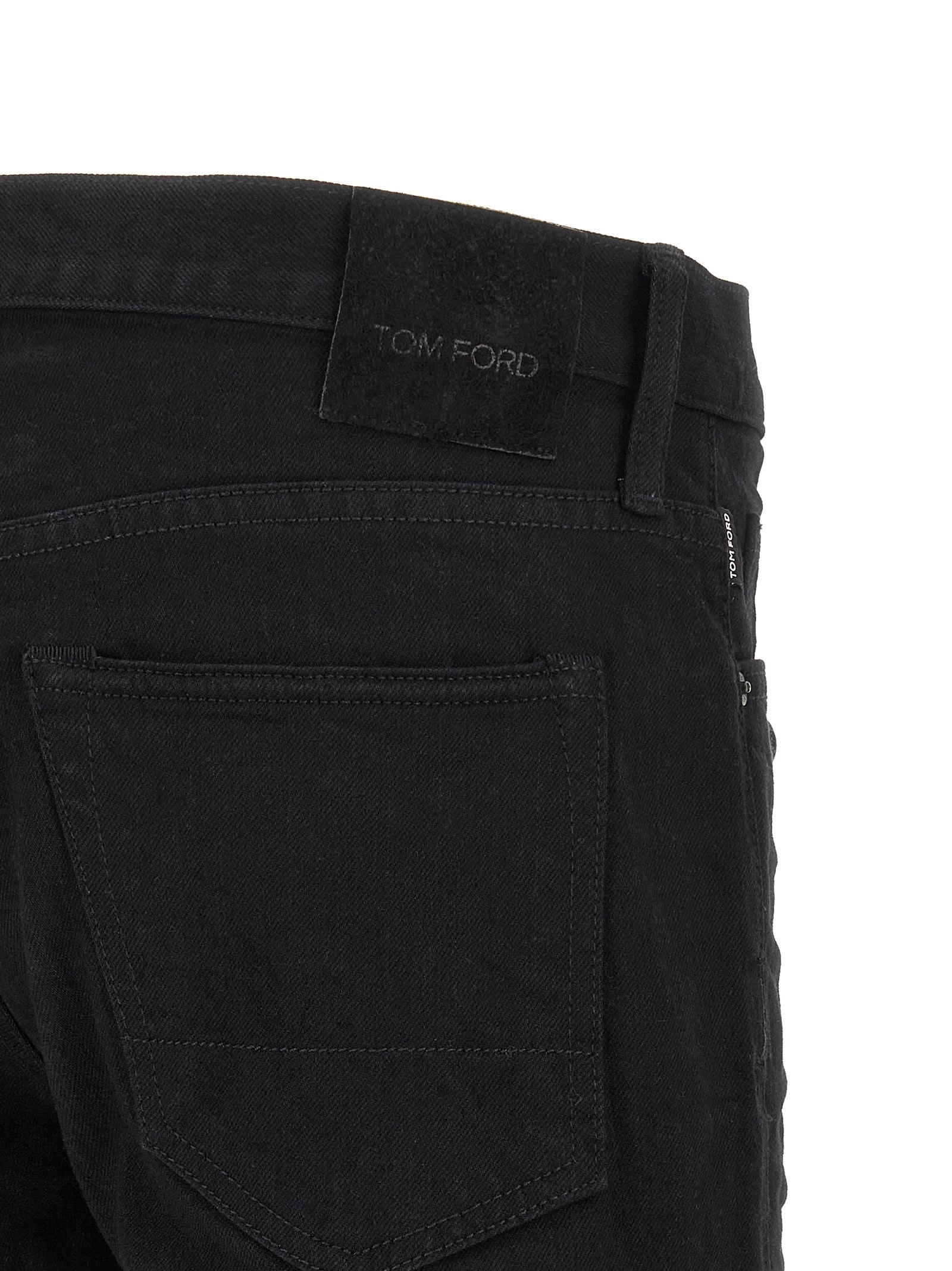Tom Ford Black Cotton Straight-Leg Jeans