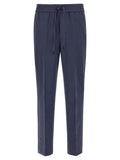 Brioni Blue Linen Casual Pants