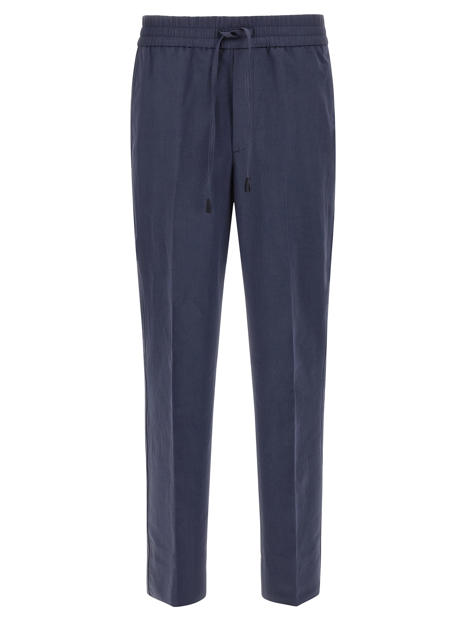 Brioni Blue Linen Casual Pants