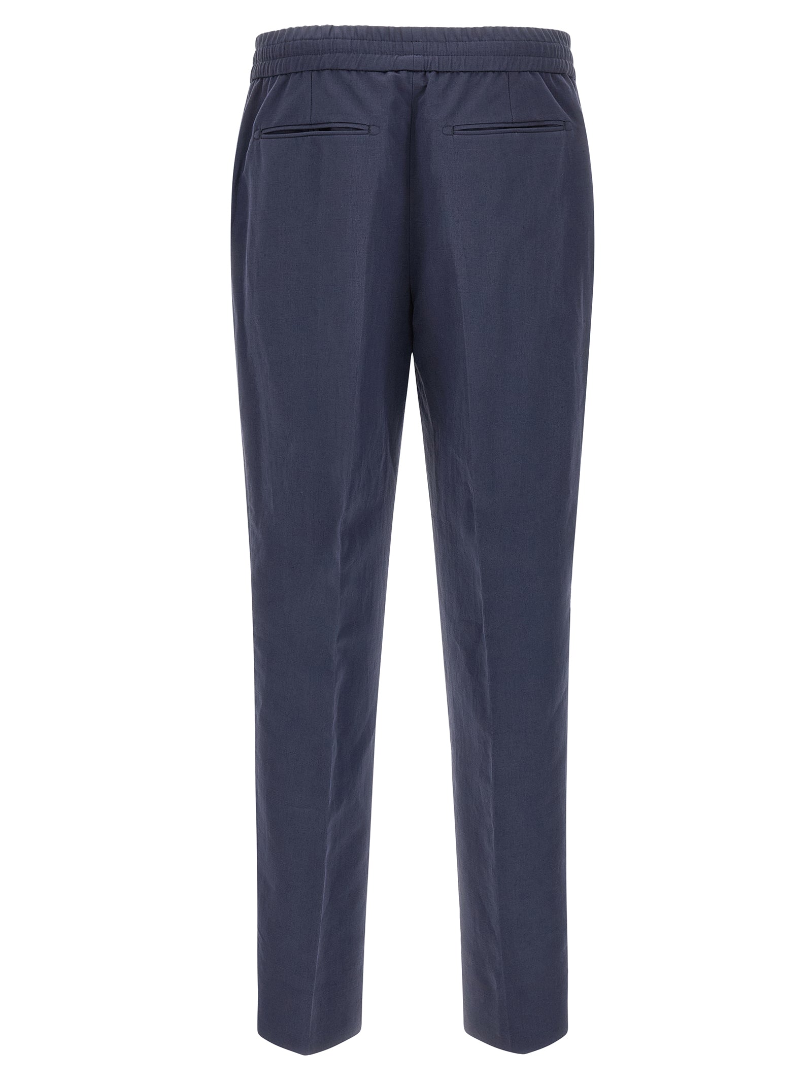 Brioni Blue Linen Casual Pants