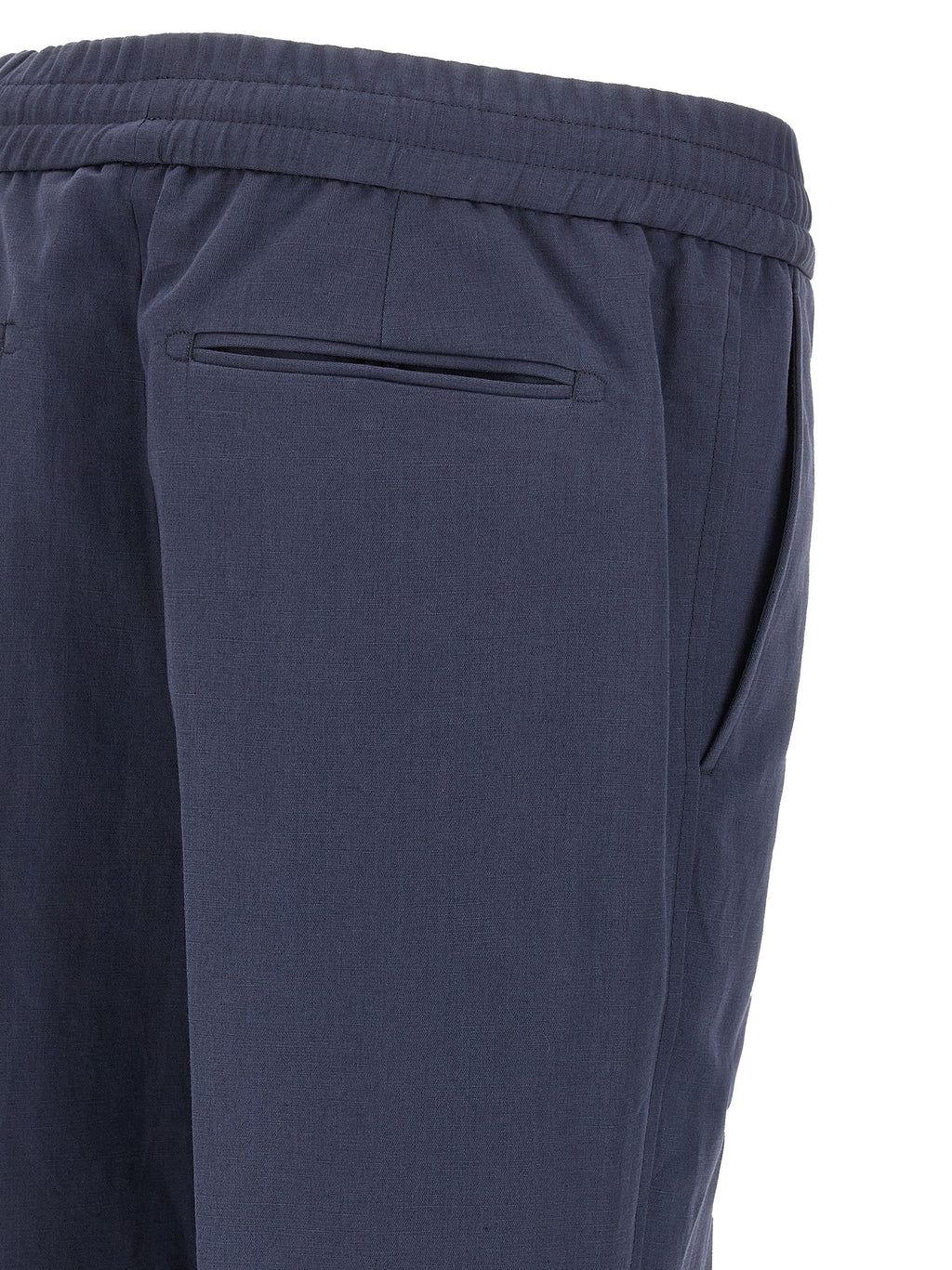 Brioni Blue Linen Casual Pants