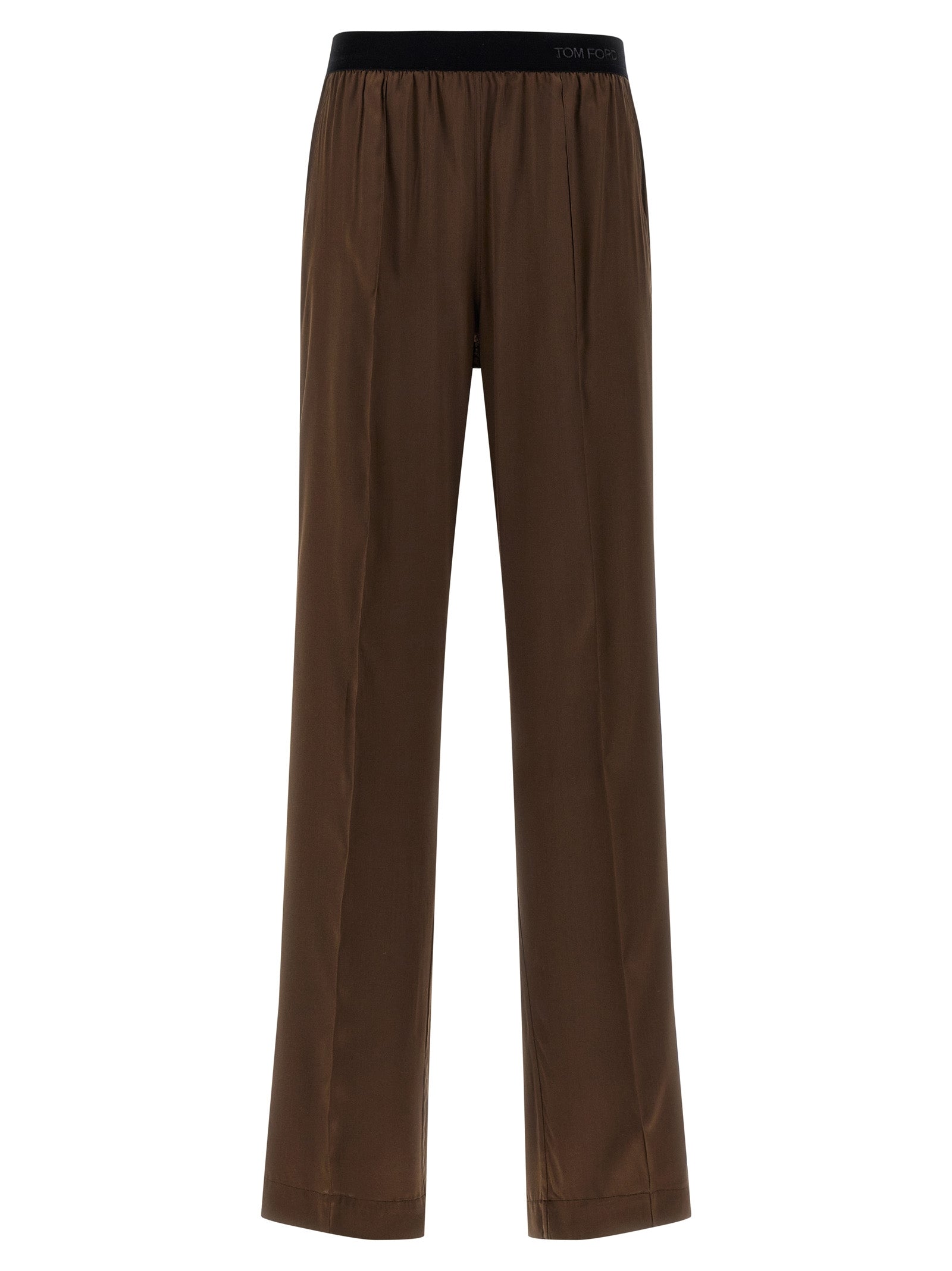 Tom Ford Brown Silk Casual Pants