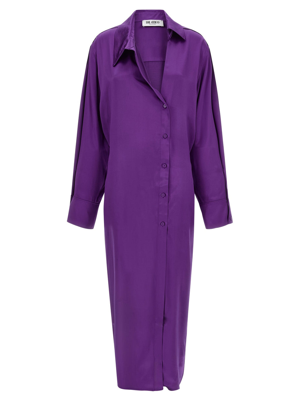 The Attico Purple Rayon Midi Dress