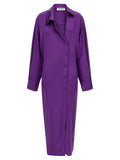 The Attico Purple Rayon Midi Dress