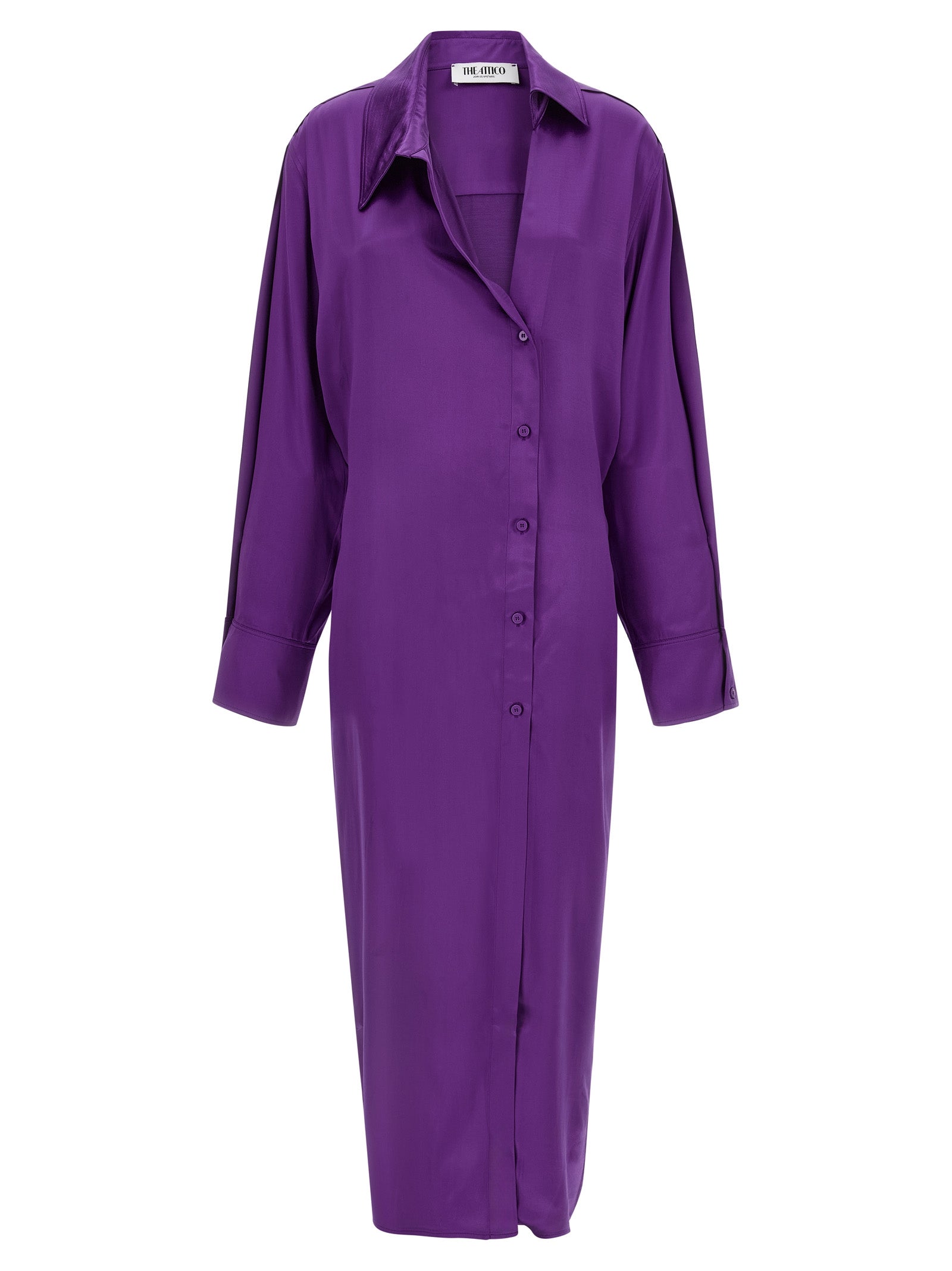 The Attico Purple Rayon Midi Dress