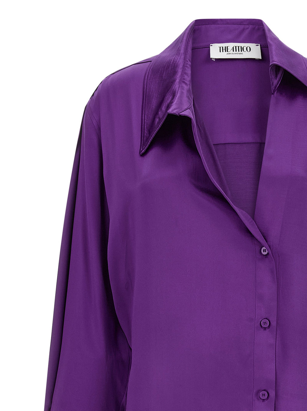 The Attico Purple Rayon Midi Dress
