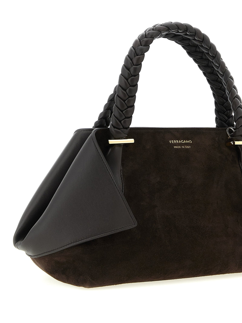 Ferragamo Brown Goatskin Handbag