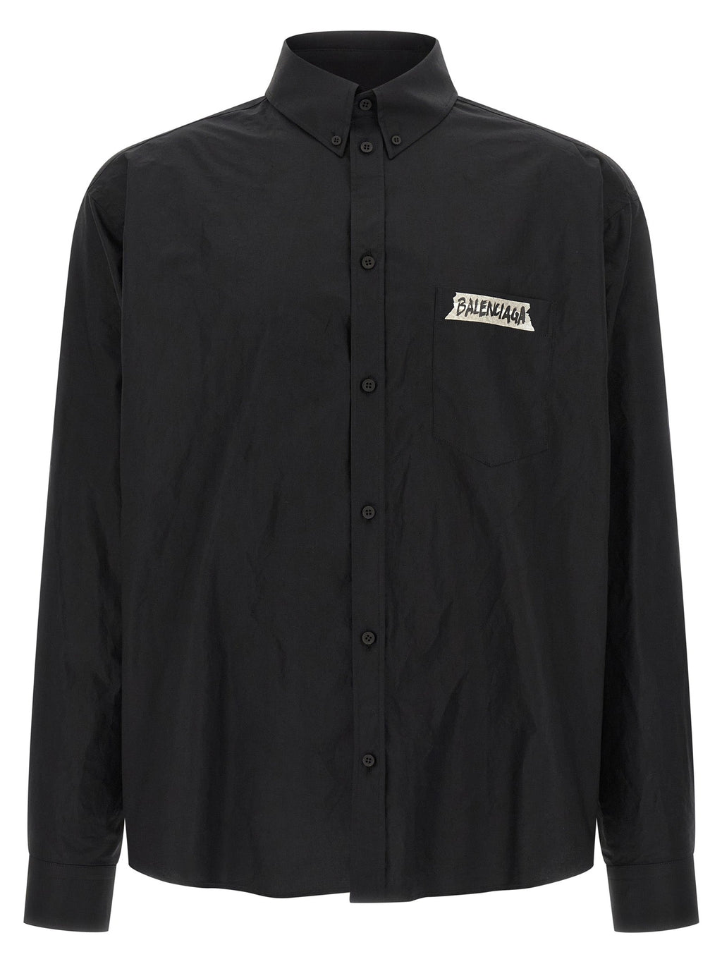 Balenciaga Black Cotton Blouse