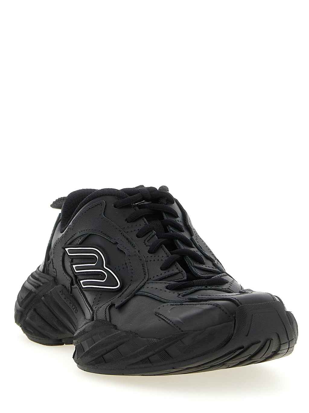 Balenciaga Black Calfskin Athletic Sneakers