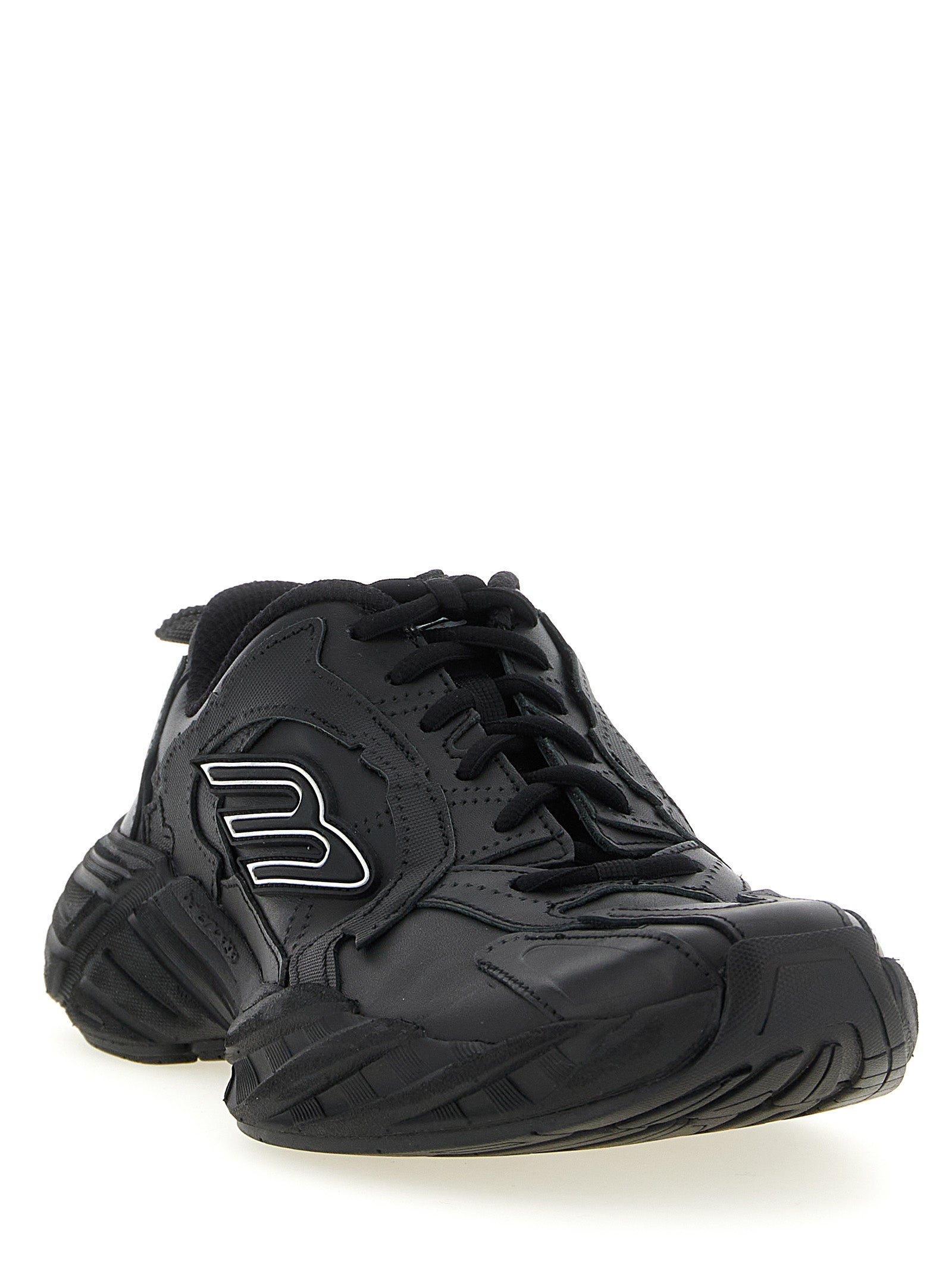 Balenciaga Black Calfskin Athletic Sneakers