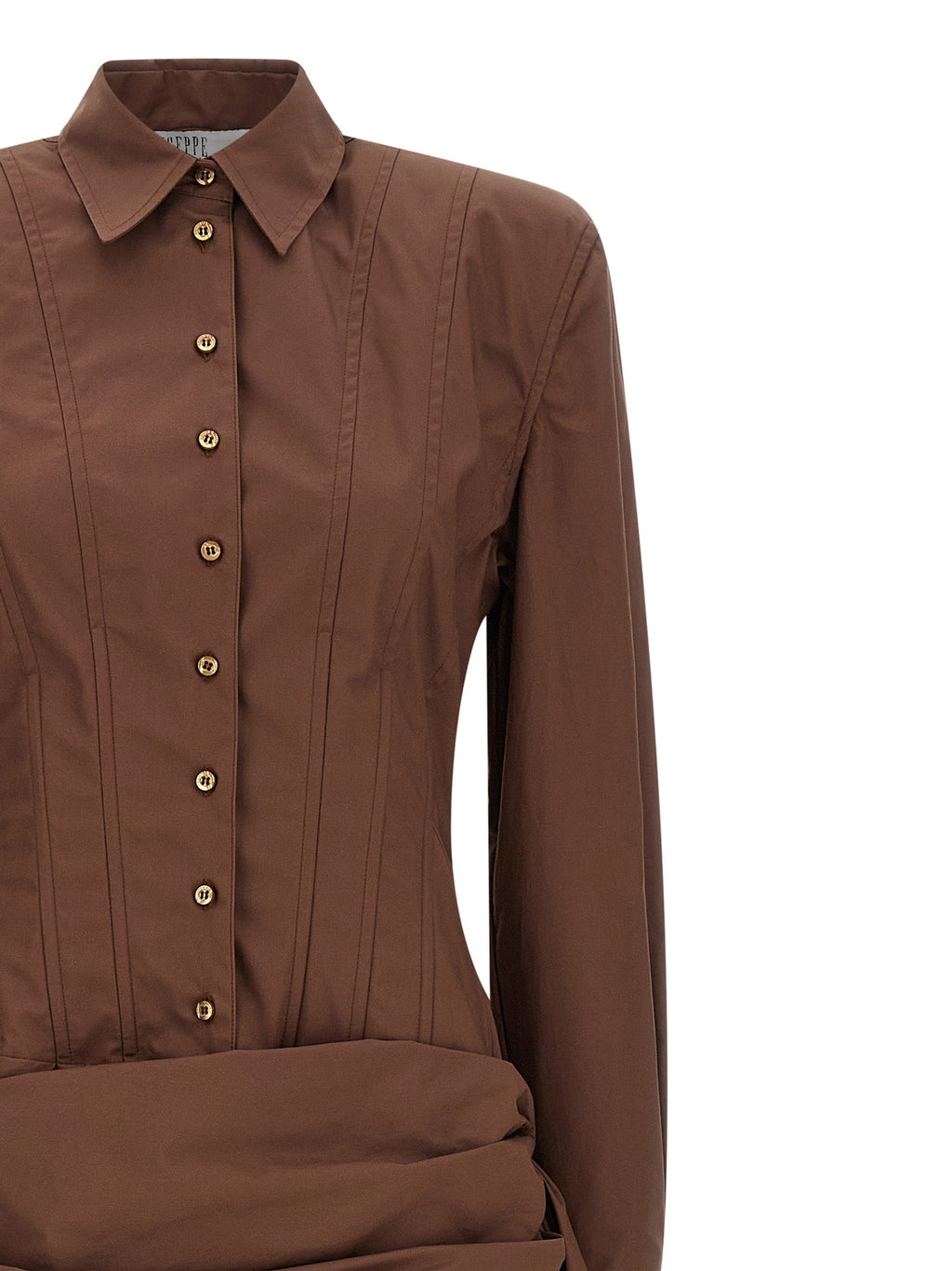Giuseppe Di Morabito Brown Cotton Short Dress