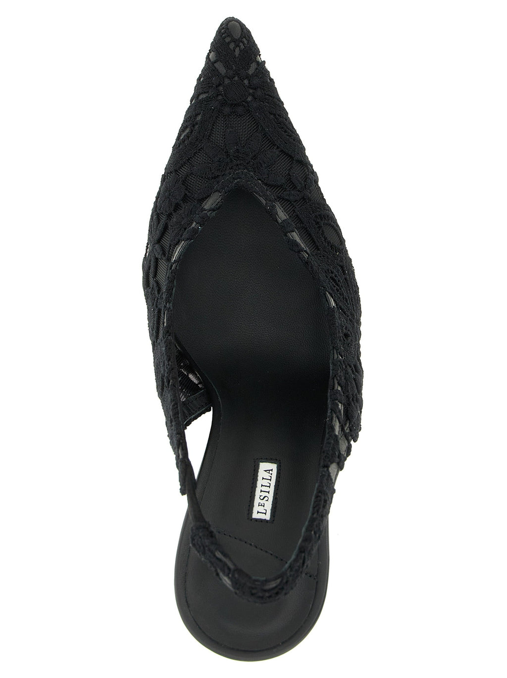 LE SILLA Black Cotton High Heel Pumps