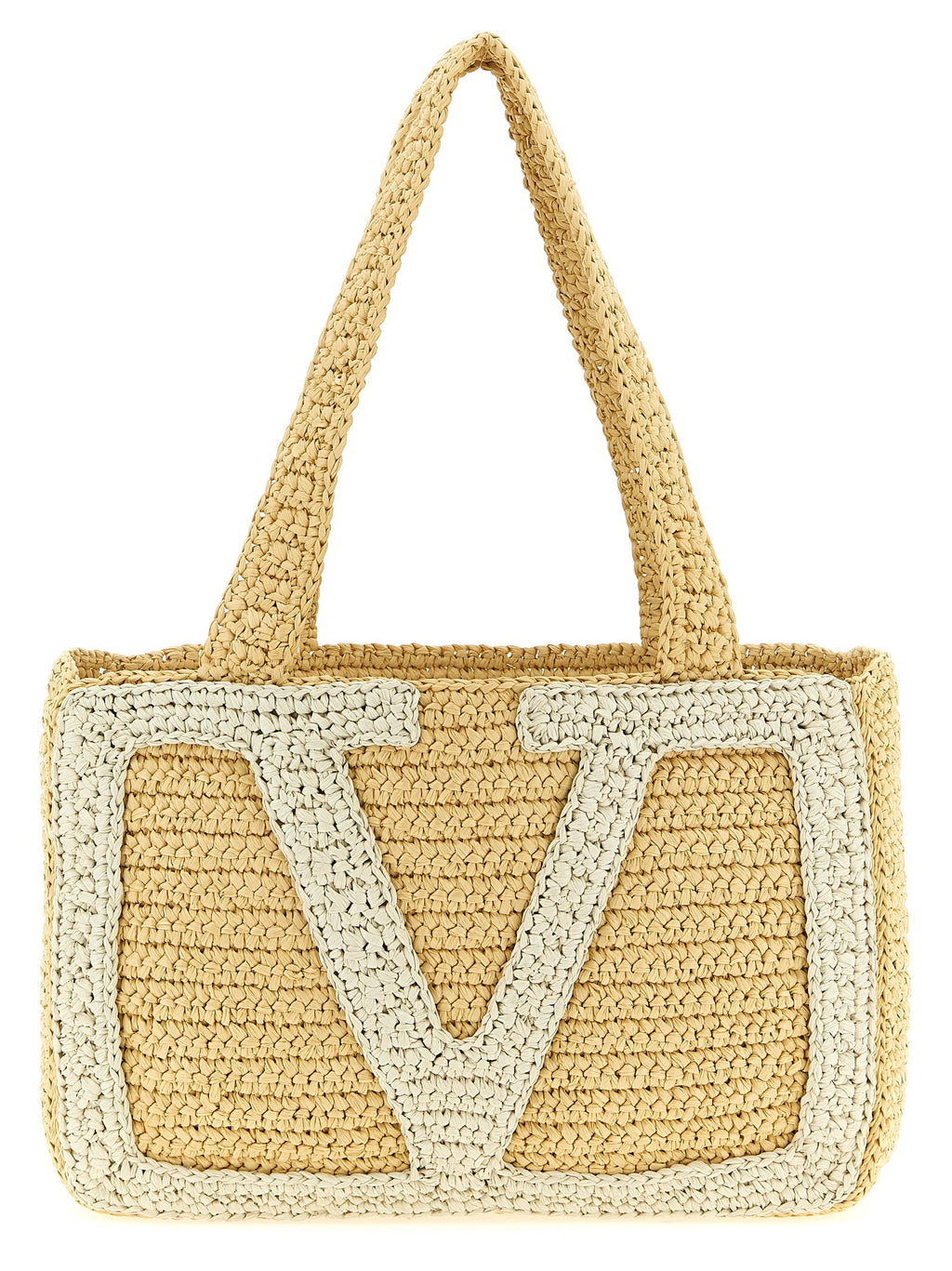 Valentino Garavani White Viscose Tote Bag