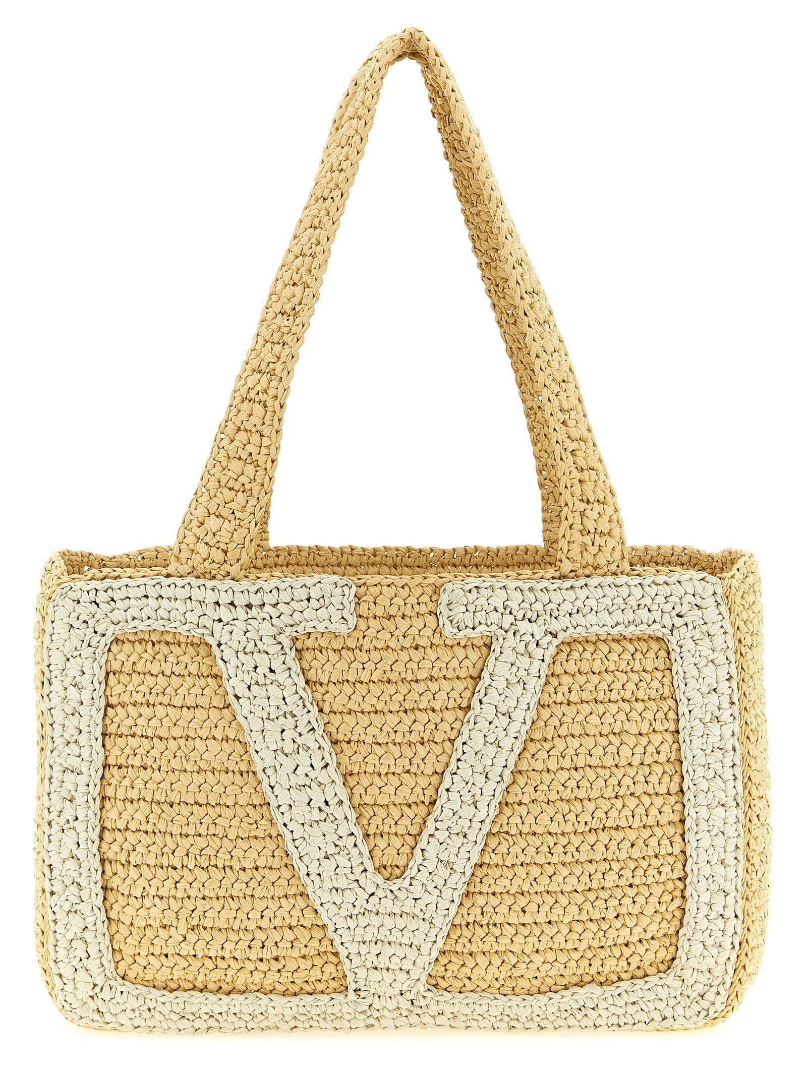 Valentino Garavani White Viscose Tote Bag