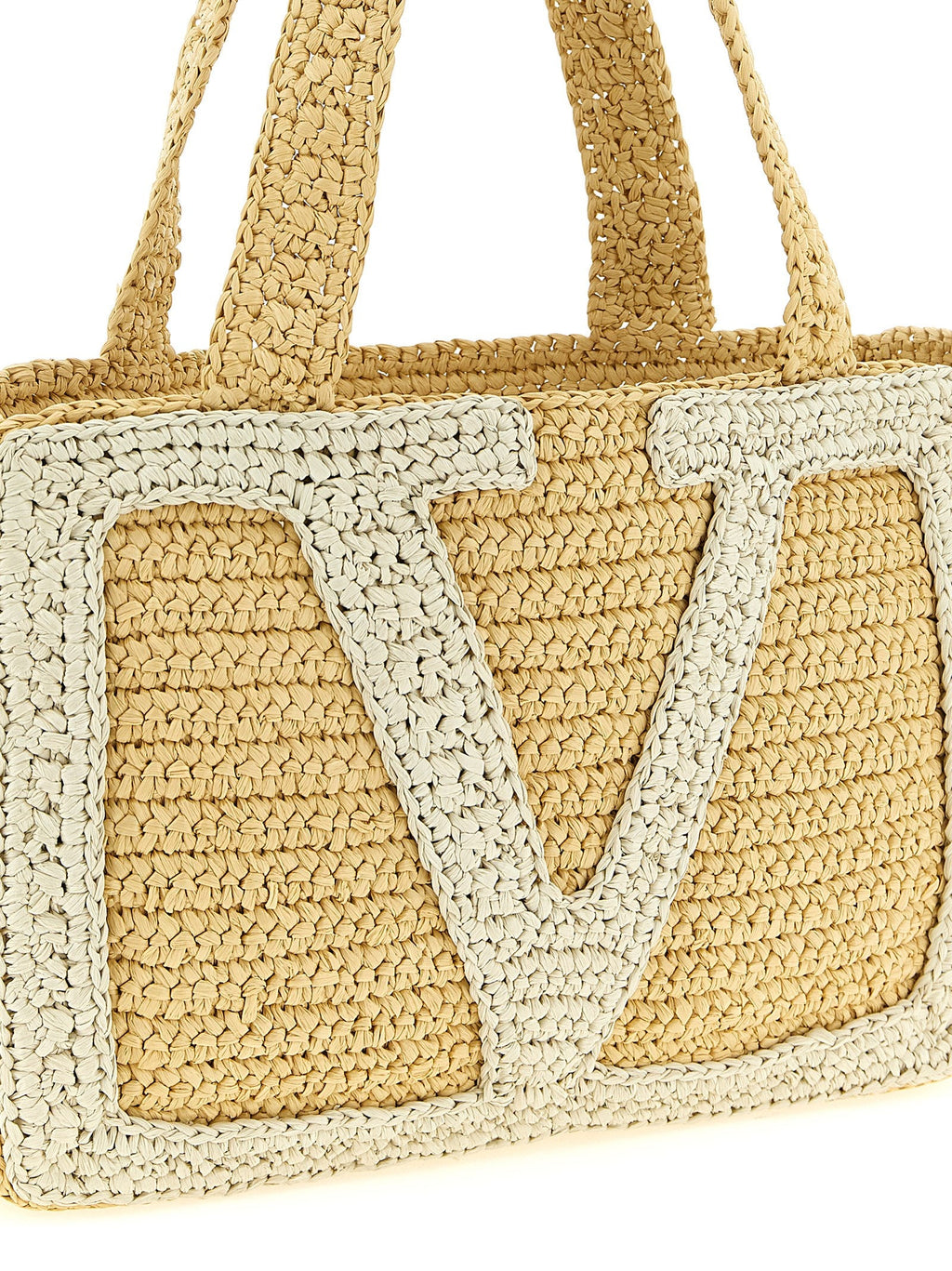 Valentino Garavani White Viscose Tote Bag
