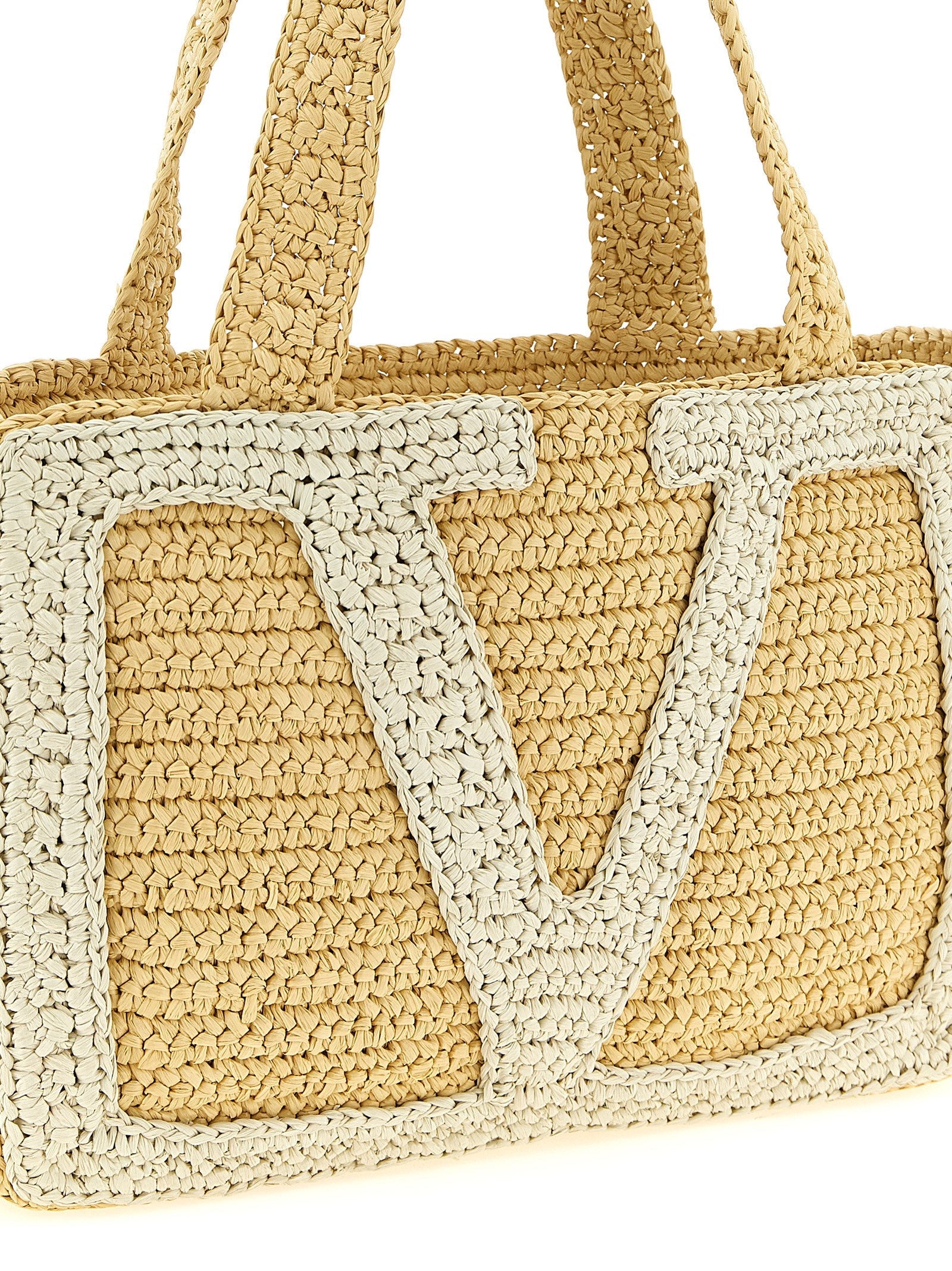 Valentino Garavani White Viscose Tote Bag