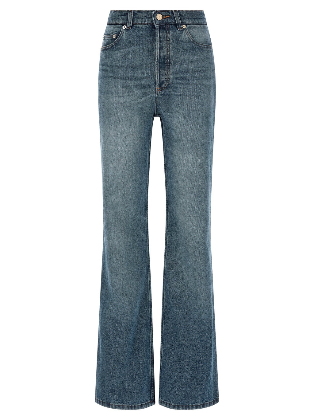 A.P.C. Blue Cotton Flared Jeans