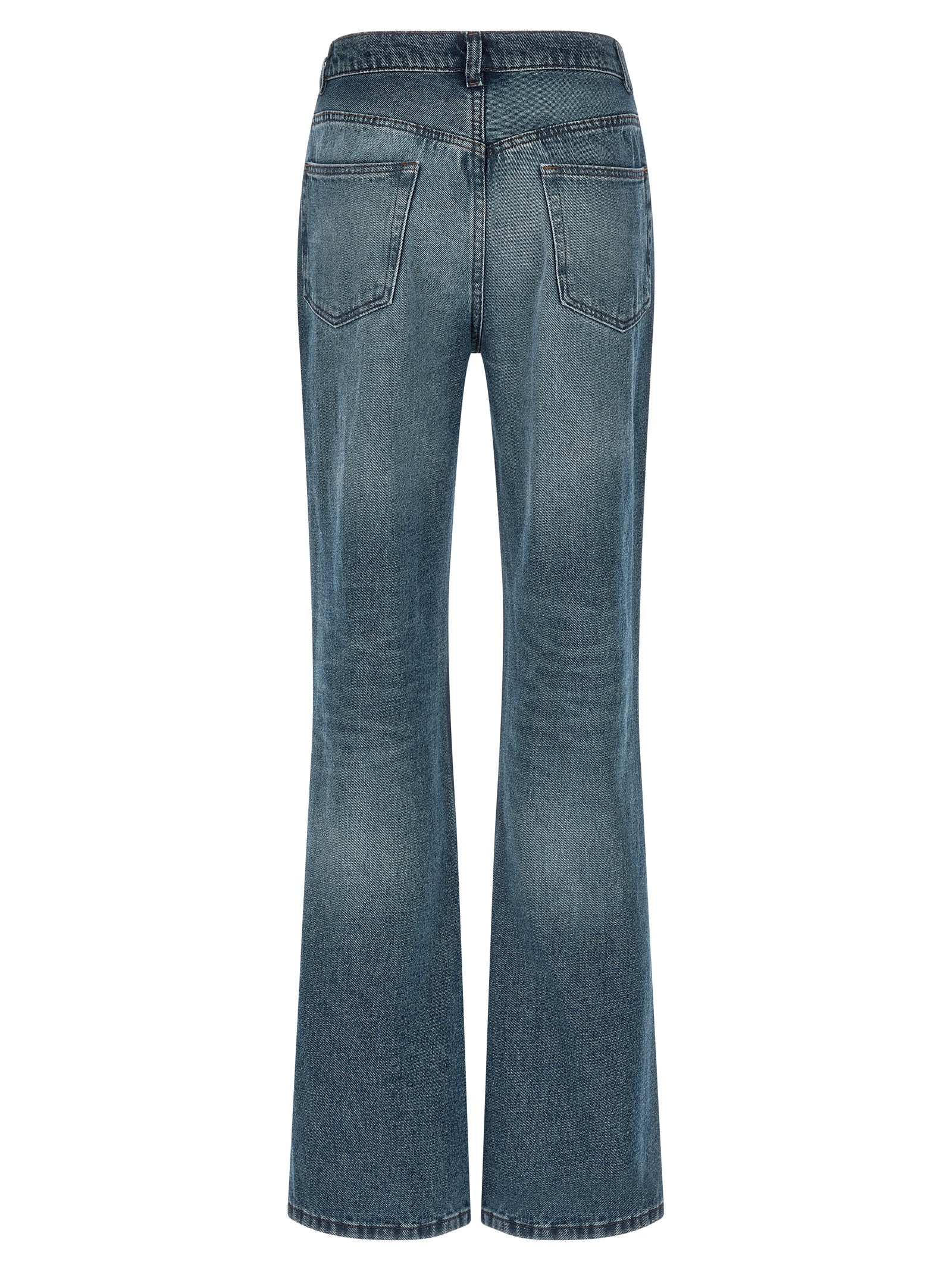 A.P.C. Blue Cotton Flared Jeans