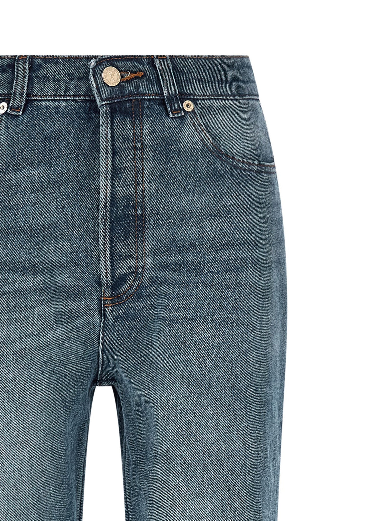 A.P.C. Blue Cotton Flared Jeans