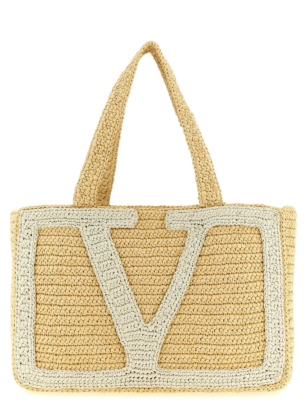 Valentino Garavani White Viscose Tote Bag