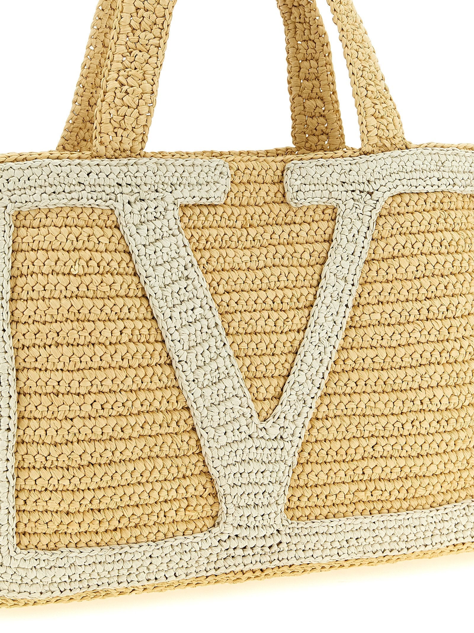 Valentino Garavani White Viscose Tote Bag