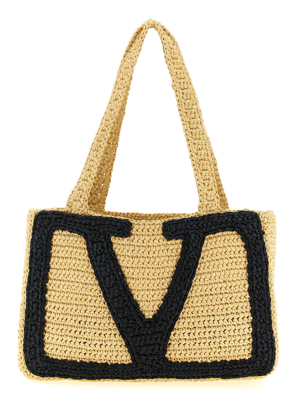 Valentino Garavani Beige Viscose Tote Bag
