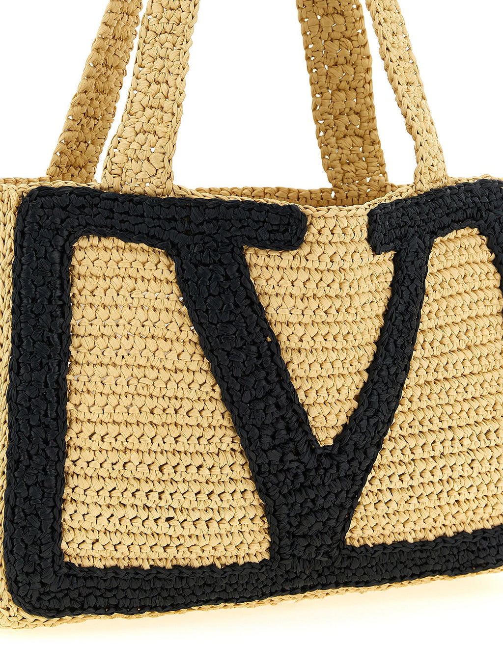 Valentino Garavani Beige Viscose Tote Bag