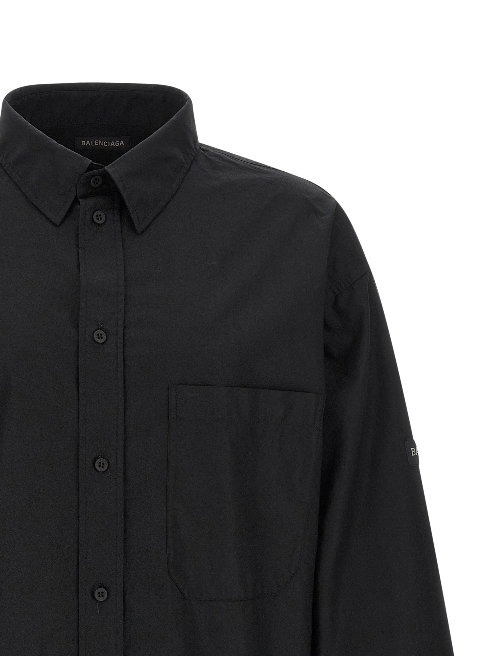 Balenciaga Black Cotton Blouse