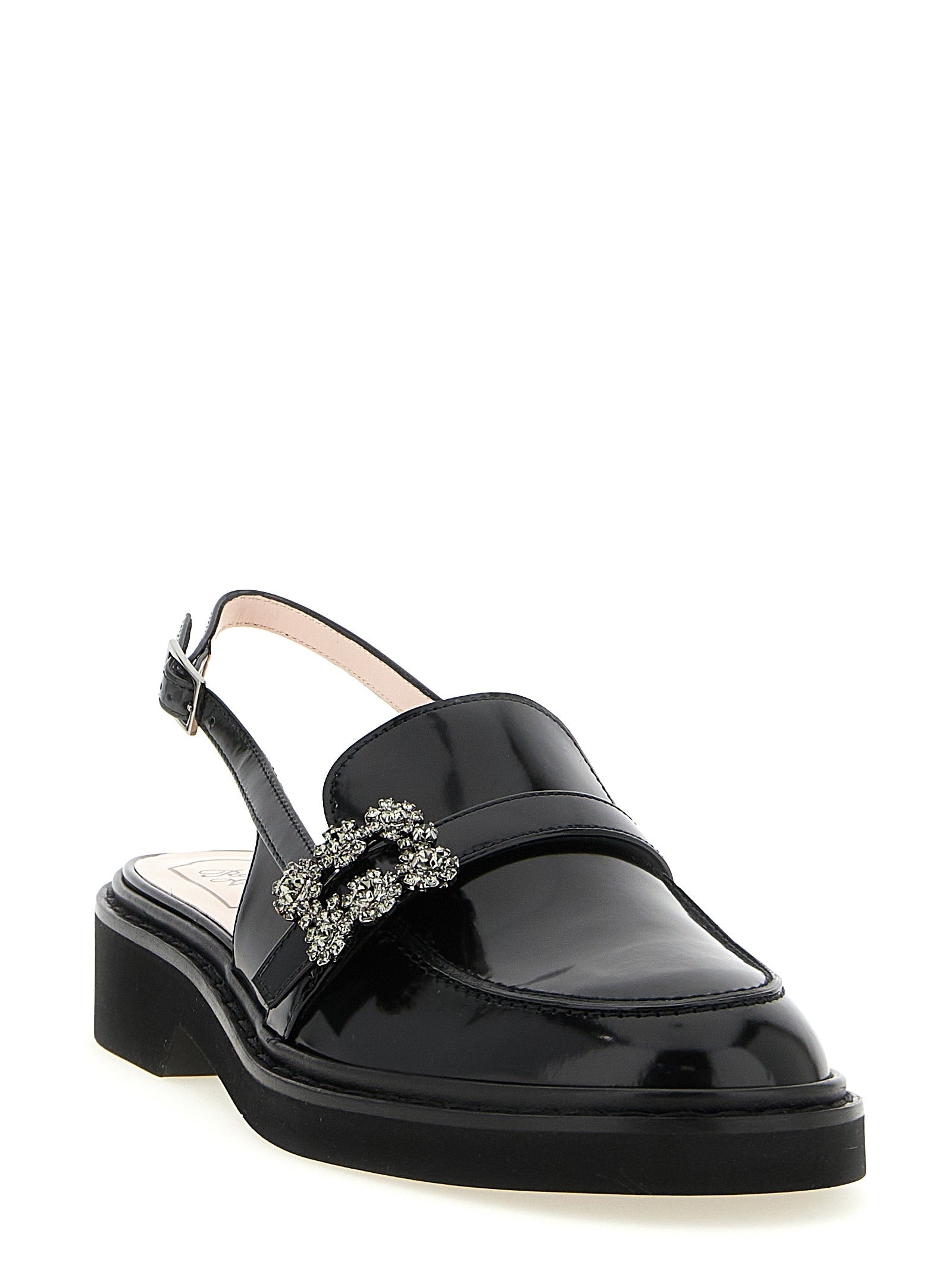Roger Vivier Black Calfskin Moccassin