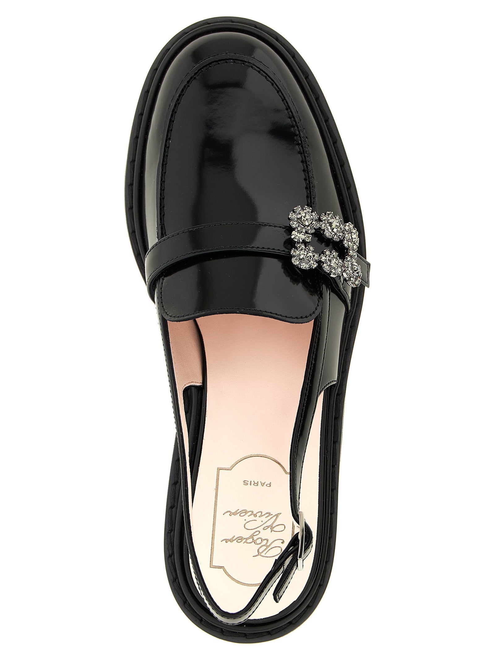 Roger Vivier Black Calfskin Moccassin